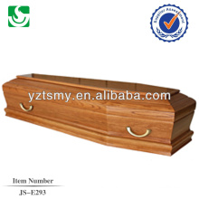 direct sale European style larch adult coffin made in China